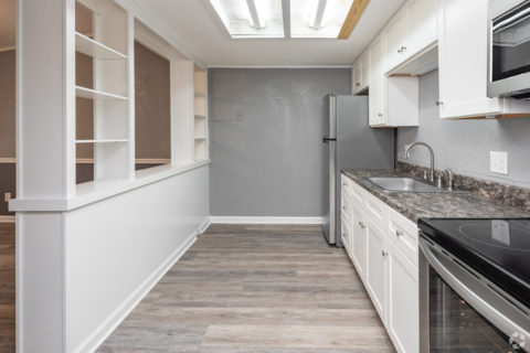 Kitchen with Built-in Shelves